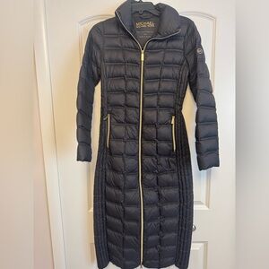 Michael Kors Navy Quilted Puffer Coat